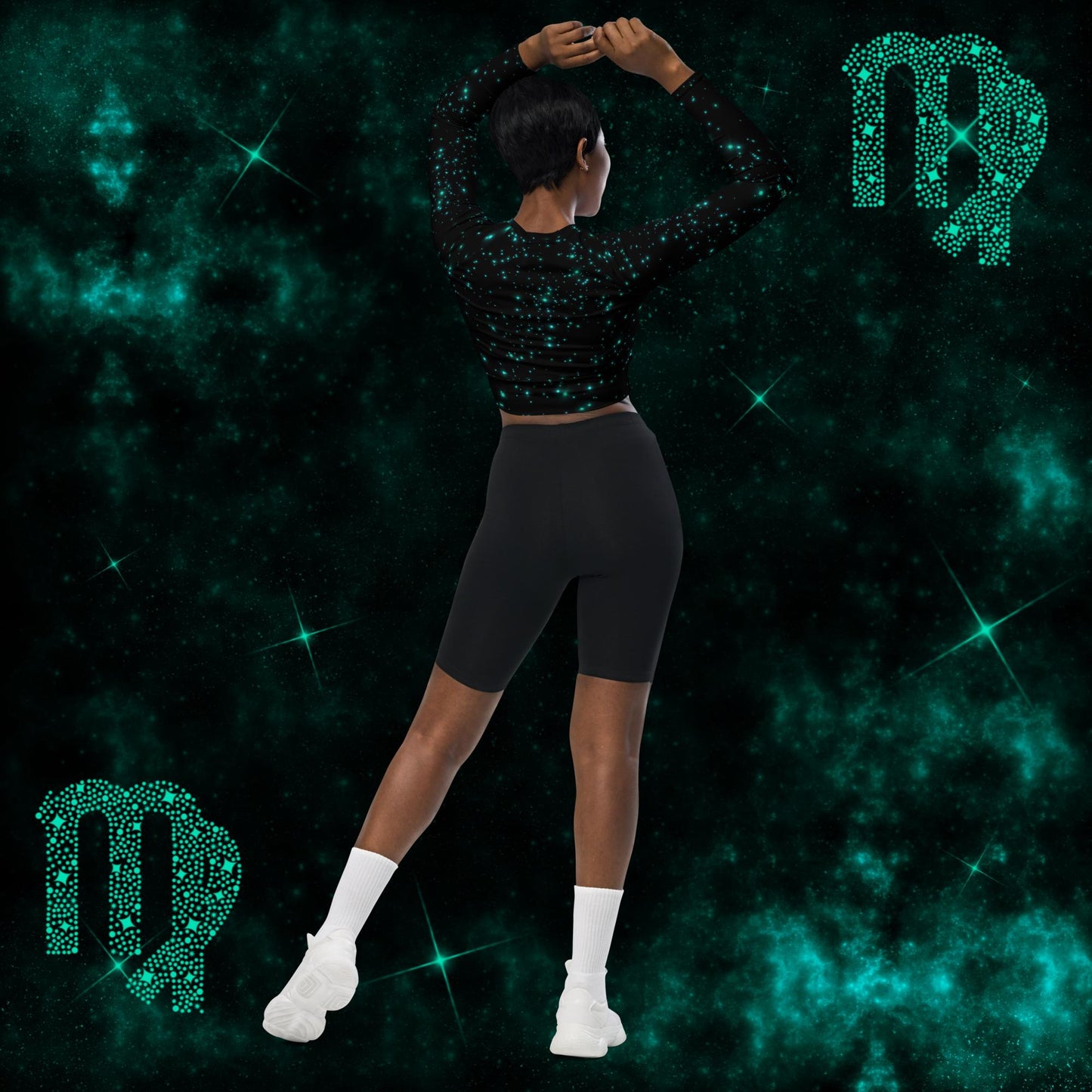 Zodiac Girl Vivacious Virgo Recycled long-sleeve crop top