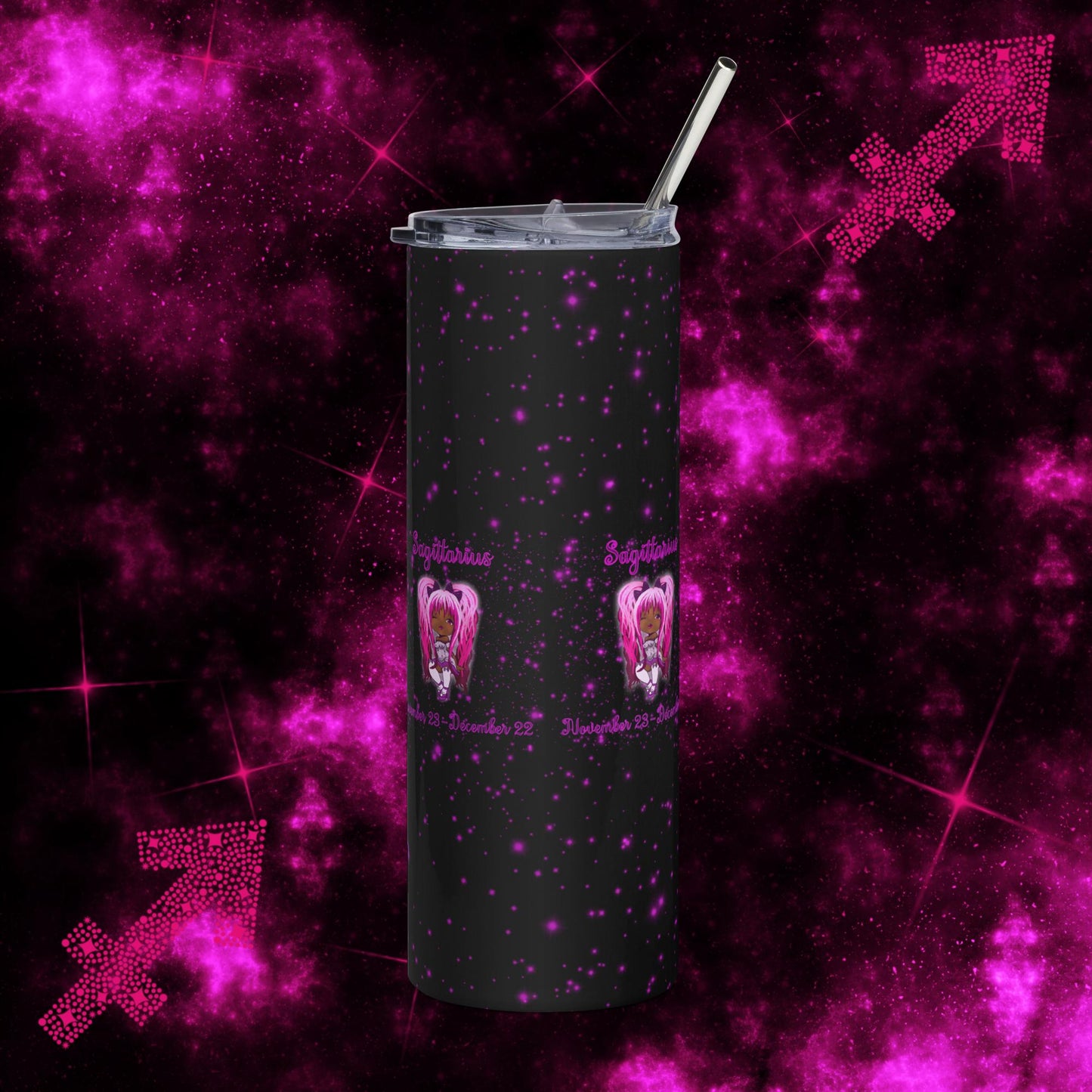 Zodiac Girl Sassy Sagittarius Stainless steel tumbler