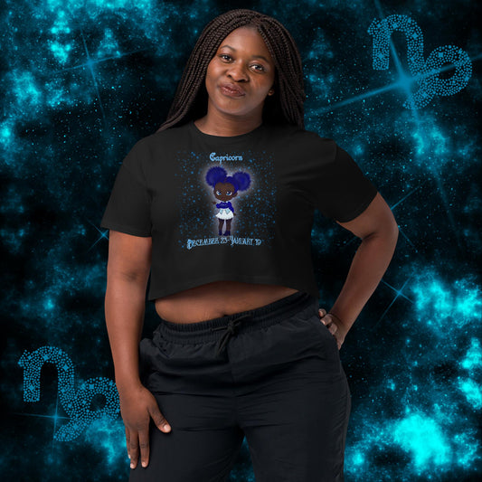 Zodiac Girl Charismatic Capricorn Women’s crop top