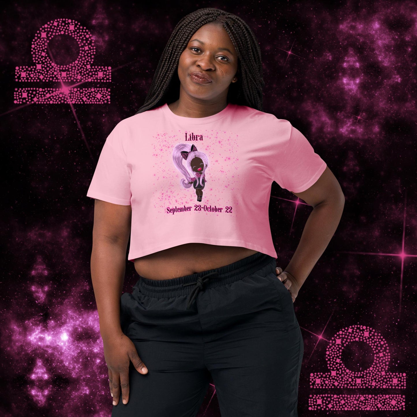 Zodiac Girl Lovely Libra Women’s crop top