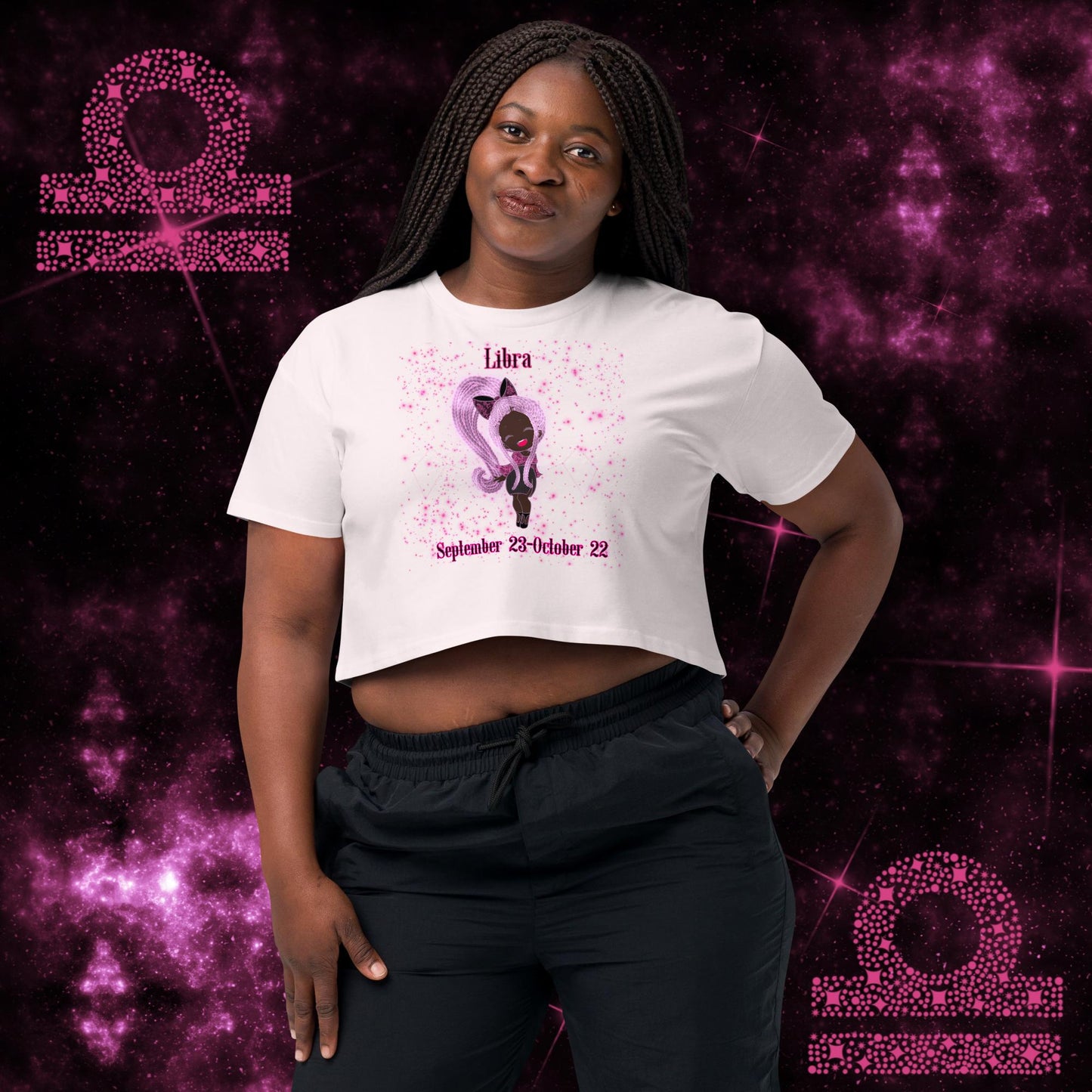 Zodiac Girl Lovely Libra Women’s crop top