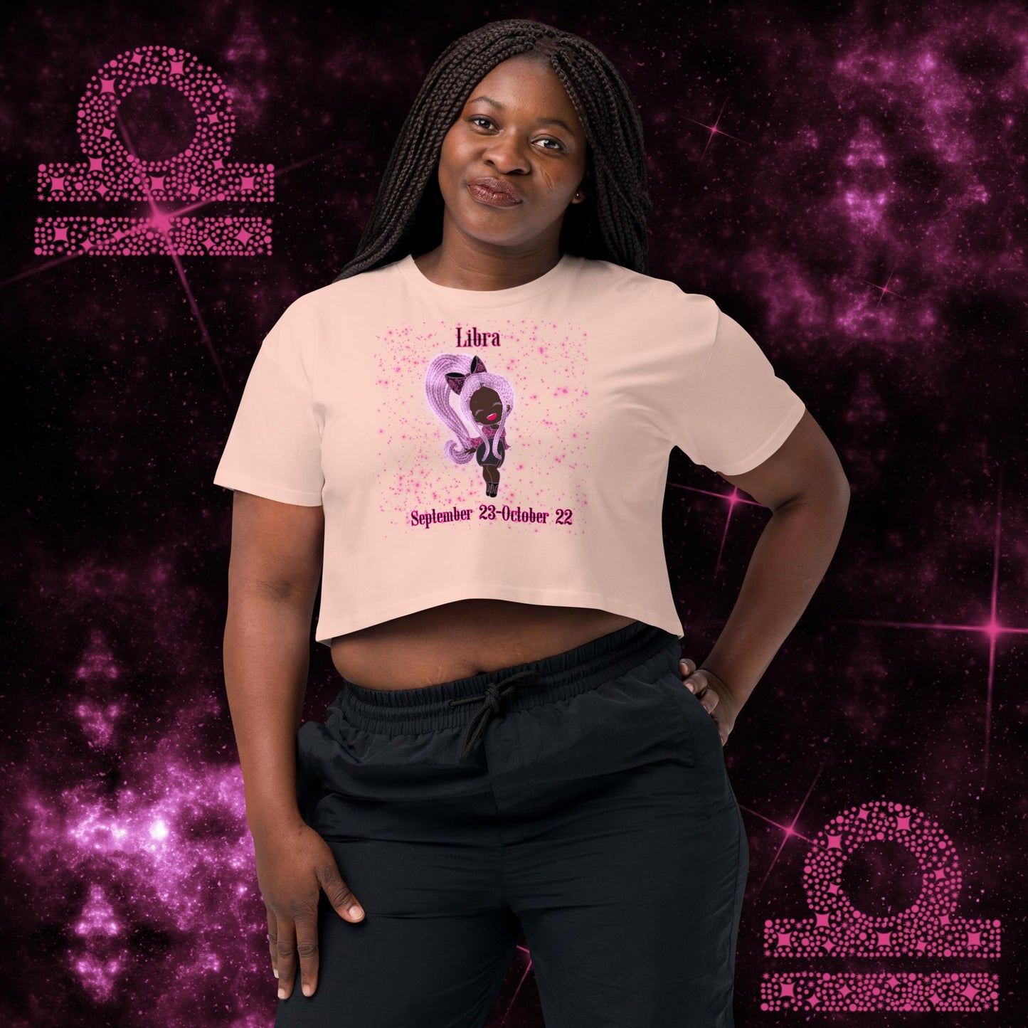 Zodiac Girl Lovely Libra Women’s crop top