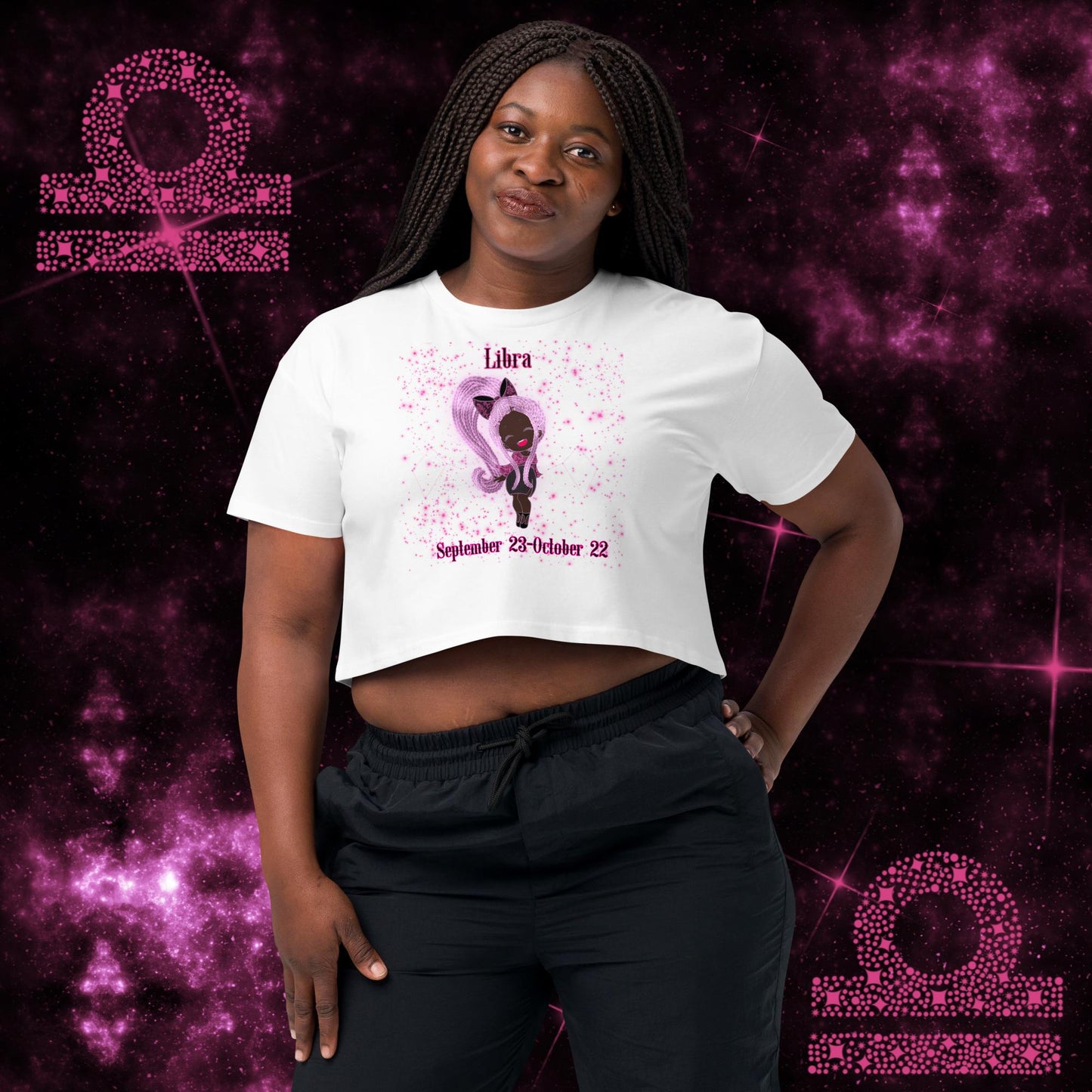 Zodiac Girl Lovely Libra Women’s crop top